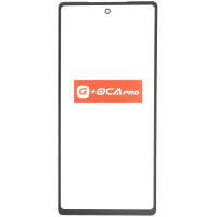 Скло фронтальне з OCA плівкою Google Pixel 6A, чорне, оригінал G+OCA PRo