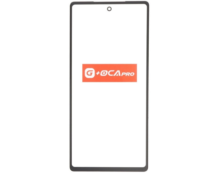 Стекло фронтальное с OCA пленкой Google Pixel 6A, черное, оригинал G+OCA PRo 