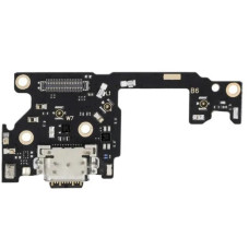 Шлейф для Motorola XT2143 Edge 20, коннектора зарядки, микрофона, с компонентами