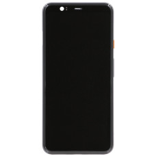 Дисплей с сенсорным экраном (модуль) Google Pixel 4 XL, P-OLED, с рамкой, Clearly White, оригинал, (оранжевая кнопка)
