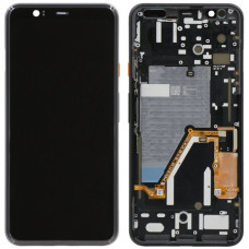 Дисплей с сенсорным экраном (модуль) Google Pixel 4 XL, P-OLED, с рамкой, Clearly White, оригинал, (оранжевая кнопка)