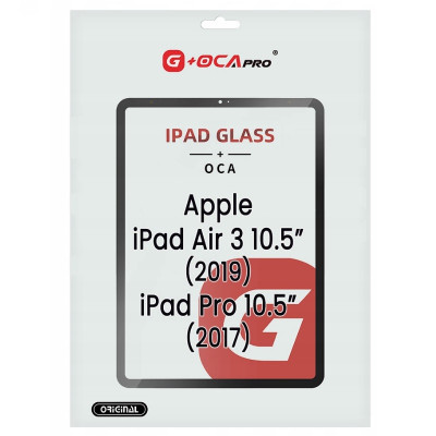 Скло фронтальне з OCA-пленкой iPad Pro 10.5 2017 / iPad Air 3 2019, білий, оригінал G+OCA PRo