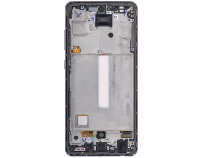 Дисплей з сенсорним екраном (модуль) Samsung A526 A52 5G, A525, чорний з вузьким обідком, OLED