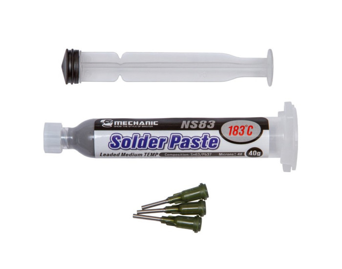 Паяльна паста BGA Mechanic NS83, Sn63 /Pb37, 183 °C, 40g