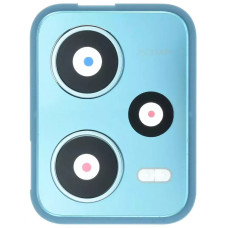 Скло камери для Xiaomi Redmi Note 12 Pro 5G + з рамкою синя