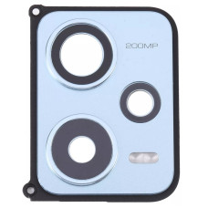 Скло камери для Xiaomi Redmi Note 12 Pro Plus + з рамкою синя