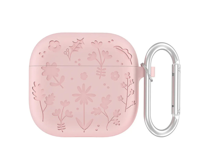 Чехол для AirPods 4 Flower case, Pink