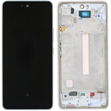 Дисплей с сенсорным экраном (модуль) Samsung A536 A53 5G, серебро, TFT с рамкой