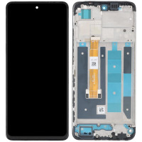 Дисплей с сенсорным экраном (модуль) Realme C55, с рамкой, черный, оригинал