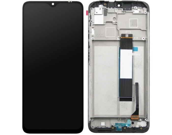 Дисплей с сенсорным экраном (модуль) Xiaomi Redmi Note 9T, черный, оригинал с рамкой