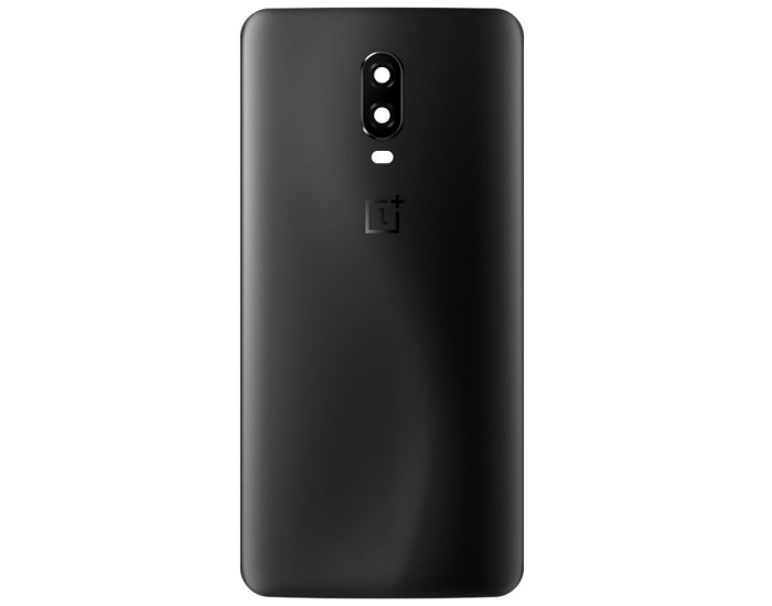 Задняя крышка для OnePlus 6T A6013, черная со стеклом камеры