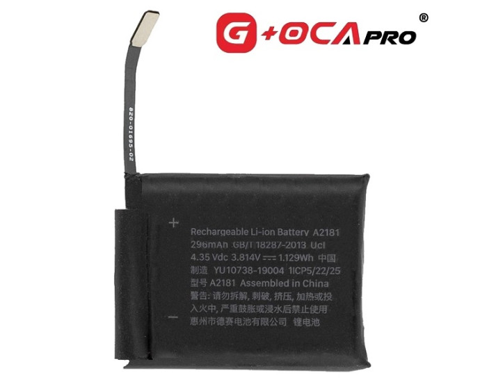 Акумулятор Apple Watch 5 44mm (A2181 /A2157 /A2095 /A2093 /A2354 /A2356) 296 mAh, оригінал, PRC G+OCA PRo