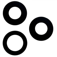 Стекло камеры для iPhone 12 Pro, 3 шт, черное