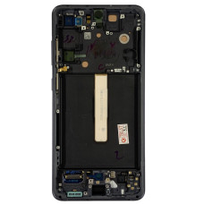 Дисплей з сенсорним екраном (модуль) Samsung G990 Galaxy S21 FE, чорний з рамкою, OLED