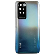 Задняя крышка для Xiaomi Redmi 10 /Redmi 10 2022 /Redmi 10 Prime /Redmi 10 Prime 2022, со стеклом камеры Silver/Blue