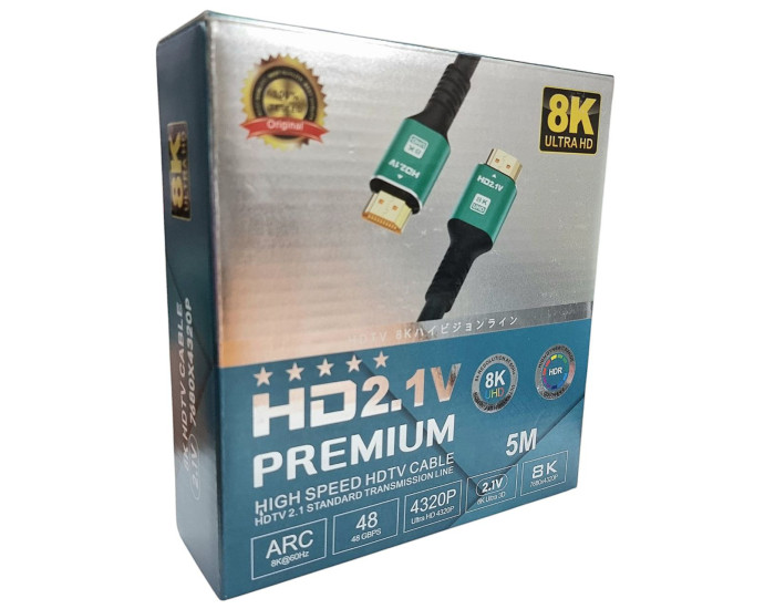 Кабель HDMI 2.1V (8K /5m) UHD