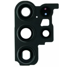 Скло камери для Samsung G918 Galaxy S23 Ultra 5G, чорне з рамкою