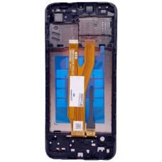 Дисплей с сенсорным экраном (модуль) Samsung A032 A03 Core, черный, с рамкой, оригинал