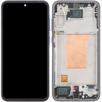 Дисплей з сенсорним екраном (модуль) Samsung A356 Galaxy A35, синій Navy, з рамкою, OLED
