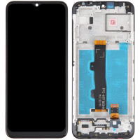Дисплей з сенсорним екраном (модуль) Motorola XT2097-6 Moto E7 Power/XT2097-13 Moto E7i Power, чорний з рамкою