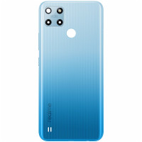 Задняя крышка для Realme C25Y, Glacier Blue со стеклом камеры, оригинал