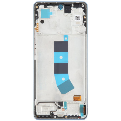 Дисплей с сенсорным экраном (модуль) Xiaomi Redmi Note 13 4G черный с рамкой синей, переклейка