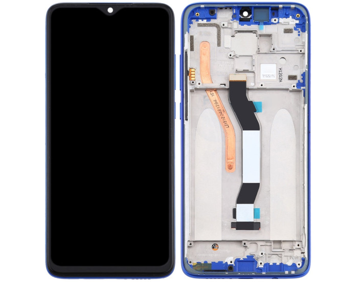 Дисплей с сенсорным экраном (модуль) Xiaomi Redmi Note 8 Pro, Single Sim, черный с рамкой синей