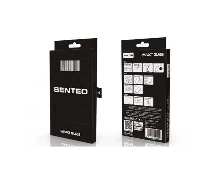 Защитное стекло SENTEO 9H Impact iPhone 16 Pro /17 Pro, Black