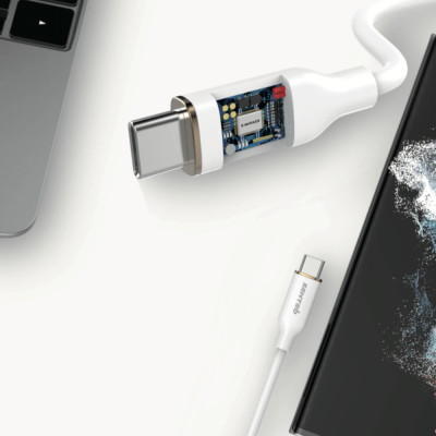 Кабель USB-C SENTEO SL-01 Silicone 100W Type-C to Type-C 1m, (white)