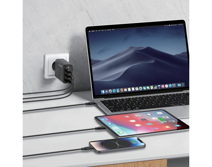Кабель USB-C SENTEO SL-01 Silicone 100W Type-C to Type-C 1m, (black)