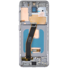 Дисплей з сенсорним екраном (модуль) Samsung G980 Galaxy S20 / G 981 чорний з рамкою Cosmic Grey, OLED