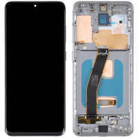 Дисплей с сенсорным экраном (модуль) Samsung G980 Galaxy S20 / G 981, черный с рамкой Cosmic Grey, OLED