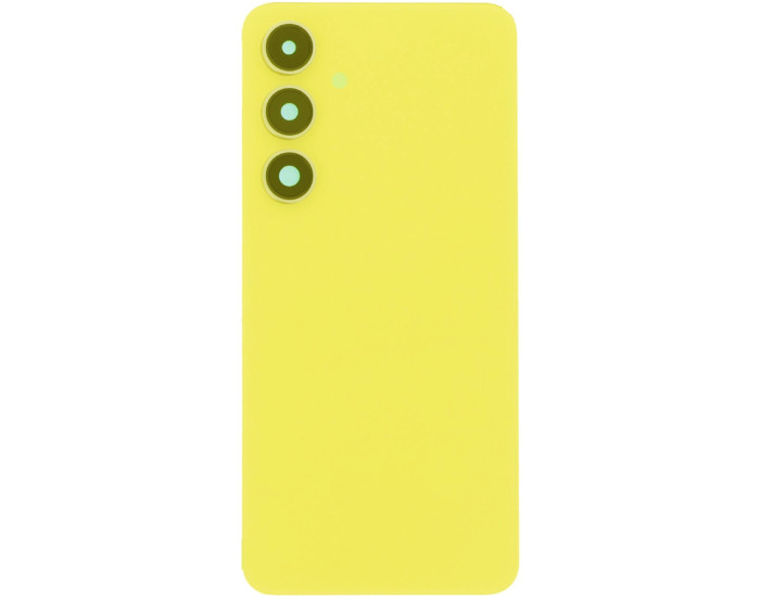 Задняя панель корпуса для Samsung S24 FE, желтая, Yellow со стеклом камеры