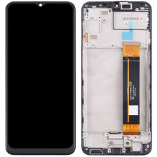 Дисплей с сенсорным экраном (модуль) Samsung A235 A23, черный, с рамкой оригинал REV1.2