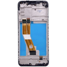 Дисплей с сенсорным экраном (модуль) Samsung A115 A11 / M115 M11, черный с рамкой, оригинал