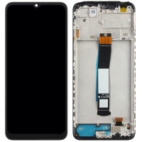 Дисплей з сенсорним екраном (модуль) Xiaomi Redmi 10C /Poco C40, чорний з рамкою