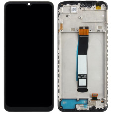 Дисплей з сенсорним екраном (модуль) Xiaomi Redmi 10C /Poco C40, чорний з рамкою
