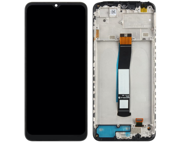 Дисплей з сенсорним екраном (модуль) Xiaomi Redmi 10C /Poco C40, чорний з рамкою