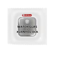 Стекло фронтальное c OCA-пленкой Apple Watch 4 44mm/ 5 44mm/ SE 44mm/ 6 44mm, черное, оригинал PRC G+OCA PRo