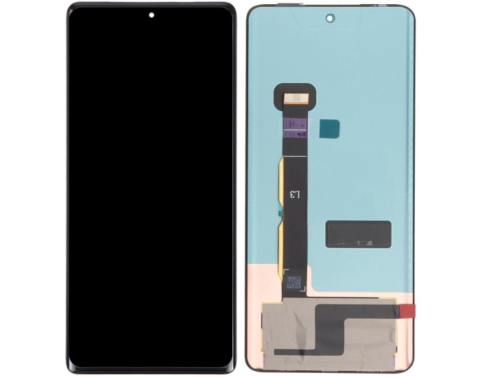 Дисплей з сенсорним екраном (модуль) Motorola XT2303-2 Edge 40 /Edge 40 Neo, чорний, P-OLED, оригінал