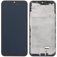 Дисплей с сенсорным экраном (модуль) Samsung A155 A15 /A156, черный с рамкой, TFT