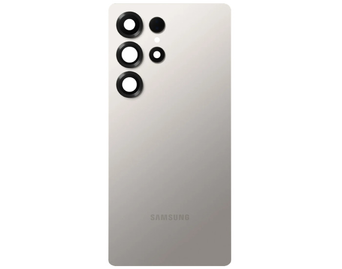 Задняя панель корпуса для Samsung S938 Galaxy S25 Ultra, Titanium Gray со стеклом камеры, оригинал
