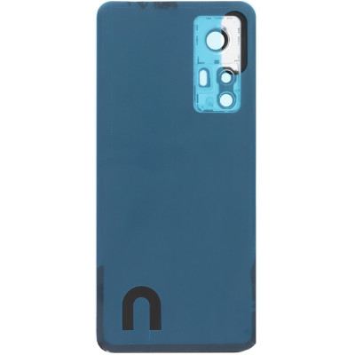 Задняя крышка для Xiaomi 12 / Xiaomi 12X, синяя со стеклом камеры