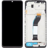 Дисплей с сенсорным экраном (модуль) Xiaomi Redmi 13C /Poco C65, черный с рамкой (S-6)