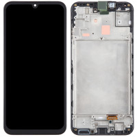 Дисплей з сенсорним екраном (модуль) Samsung A155 A15 / A156, чорний з рамкою, Oled