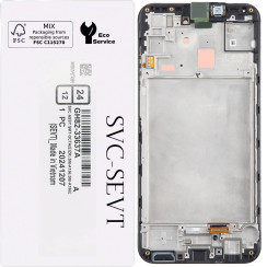 Дисплей с сенсорным экраном (модуль) Samsung A155 A15 /A156, черный с рамкой, сервисная упаковка, Brave Black, GH82-33637A