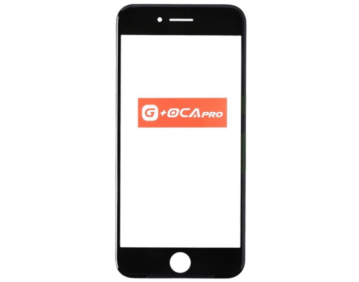 Скло фронтальне c OCA-пленкой iPhone 8 / SE 2020/ SE 2022, чорне з рамкою, оригінал, G+OCA PRo