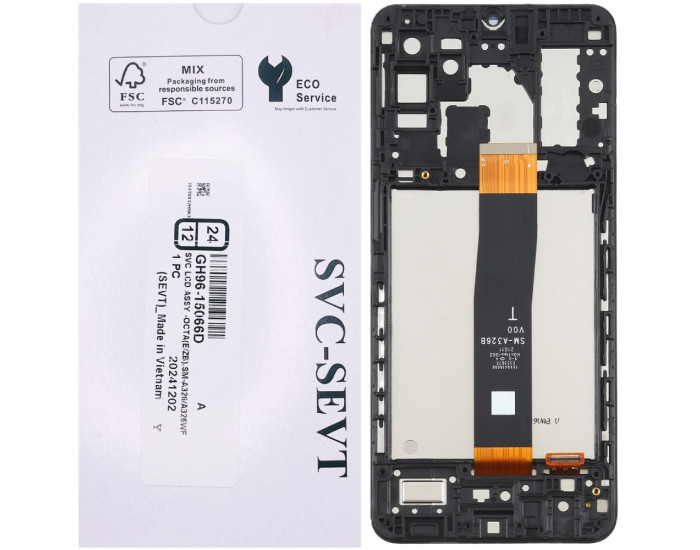 Дисплей с сенсорным экраном (модуль) Samsung A326 A32 5G, черный, сервисная упаковка оригинал Rev0.0 