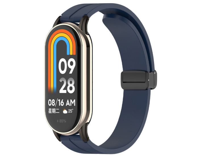 Ремешок Line Magnetic Xiaomi Mi Band 8/9/10, Dark blue