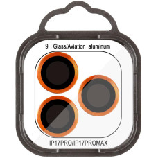Защитное стекло Metal Classic на камеру iPhone 17 Pro /17 Pro Max (Оранжевый / Orange)